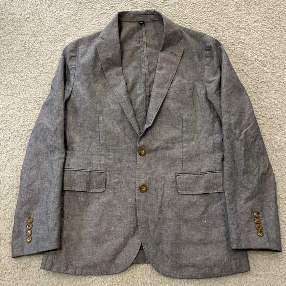 NWT J.Crew Ludlow Blazer Mens 36S Blue Baird McNutt Irish Linen Unstructured